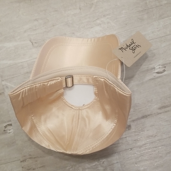 ?MICHAEL STARS? Satin Dreams Baseball Cap ~ Gold NWT main image 6